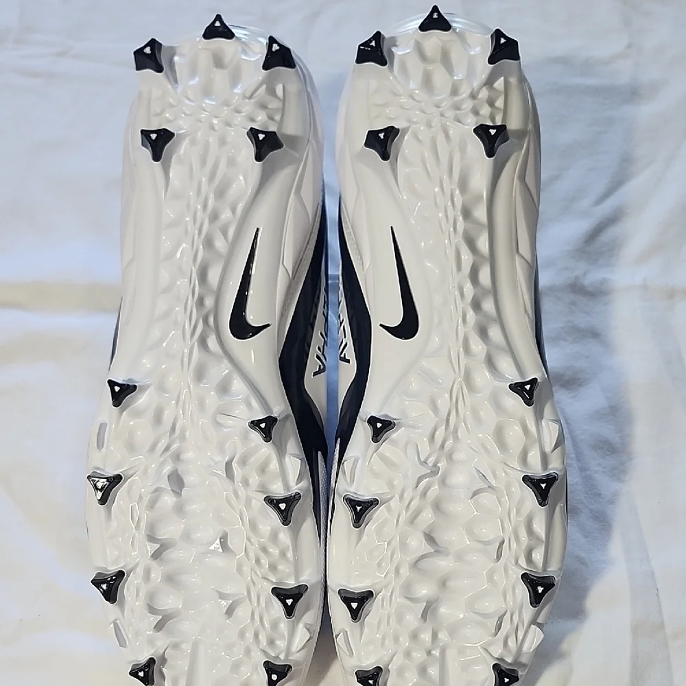 Nike Alpha Menace 4, White and Midnight Blue Men's Football Cleats
